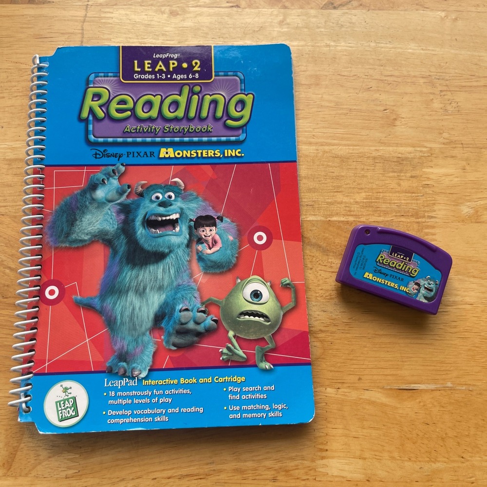 LeapFrog LeapPad Monsters Inc Reading Activity Storybook and Cartridge Leap 2